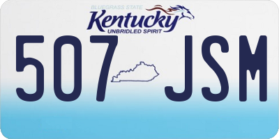 KY license plate 507JSM