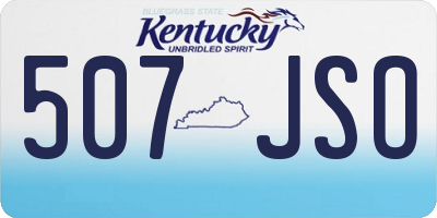 KY license plate 507JSO