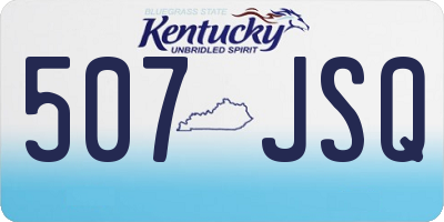 KY license plate 507JSQ