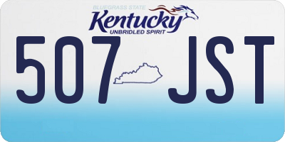 KY license plate 507JST