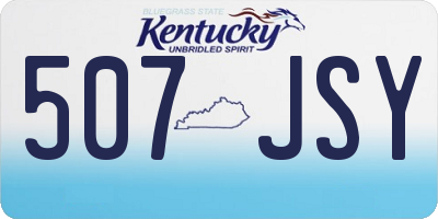 KY license plate 507JSY