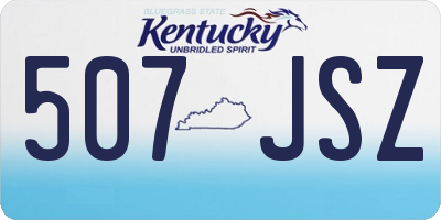 KY license plate 507JSZ