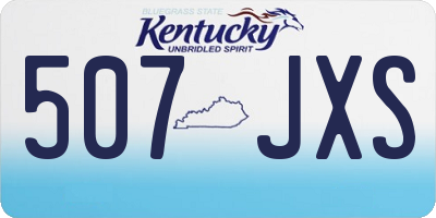 KY license plate 507JXS