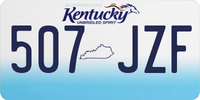 KY license plate 507JZF
