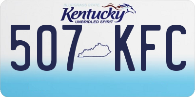 KY license plate 507KFC