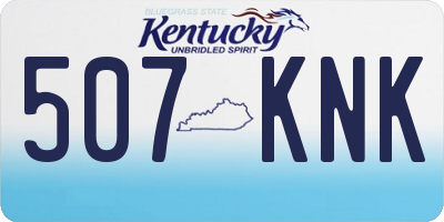 KY license plate 507KNK