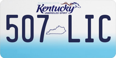 KY license plate 507LIC