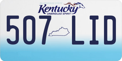 KY license plate 507LID