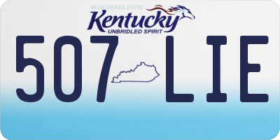 KY license plate 507LIE