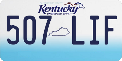 KY license plate 507LIF