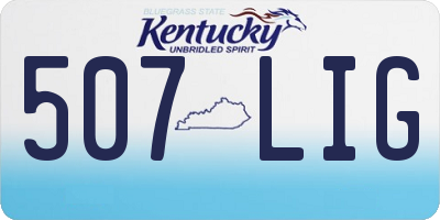 KY license plate 507LIG