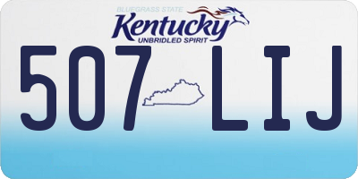 KY license plate 507LIJ