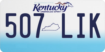 KY license plate 507LIK