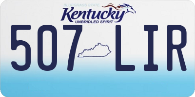 KY license plate 507LIR