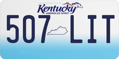 KY license plate 507LIT