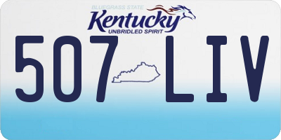 KY license plate 507LIV