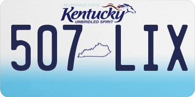 KY license plate 507LIX