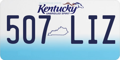 KY license plate 507LIZ