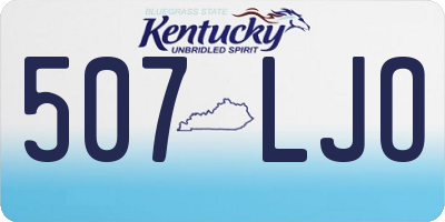 KY license plate 507LJO