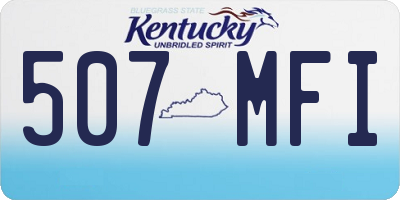 KY license plate 507MFI