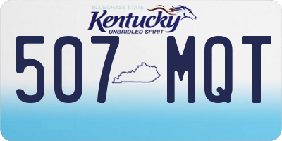 KY license plate 507MQT