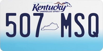 KY license plate 507MSQ