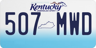 KY license plate 507MWD