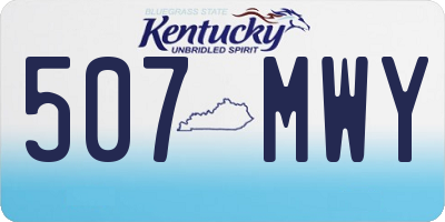 KY license plate 507MWY