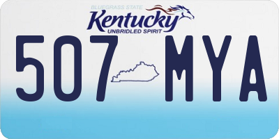 KY license plate 507MYA