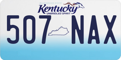 KY license plate 507NAX