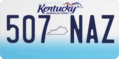 KY license plate 507NAZ