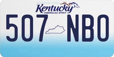KY license plate 507NBO