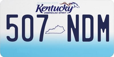 KY license plate 507NDM