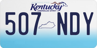 KY license plate 507NDY