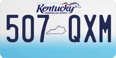 KY license plate 507QXM