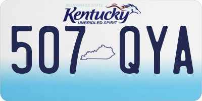 KY license plate 507QYA