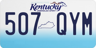 KY license plate 507QYM