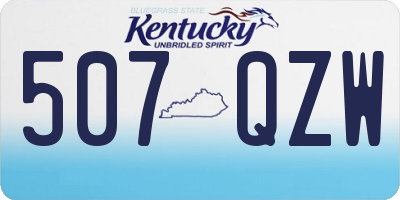 KY license plate 507QZW