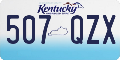 KY license plate 507QZX