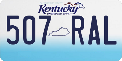 KY license plate 507RAL