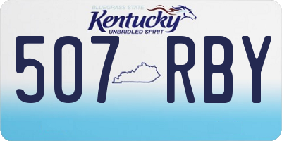 KY license plate 507RBY