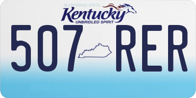 KY license plate 507RER