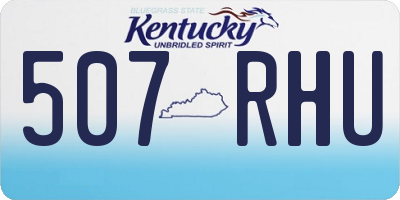 KY license plate 507RHU