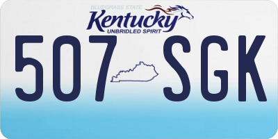KY license plate 507SGK