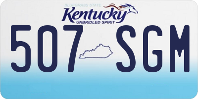 KY license plate 507SGM