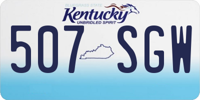 KY license plate 507SGW