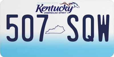 KY license plate 507SQW