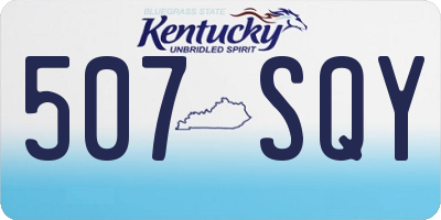 KY license plate 507SQY