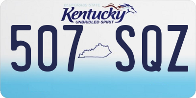 KY license plate 507SQZ