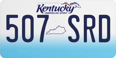 KY license plate 507SRD